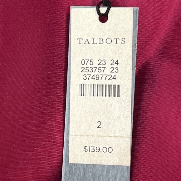 Talbots Fuchsia Silk Shell Blouse Sleeveless Beaded Size 2 NWT $139 - Picture 4 of 8